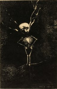 Redon - In the Maze of Branches, the Pale Figure Appeared, plate 2 of 7, 1920.1619. Free illustration for personal and commercial use.