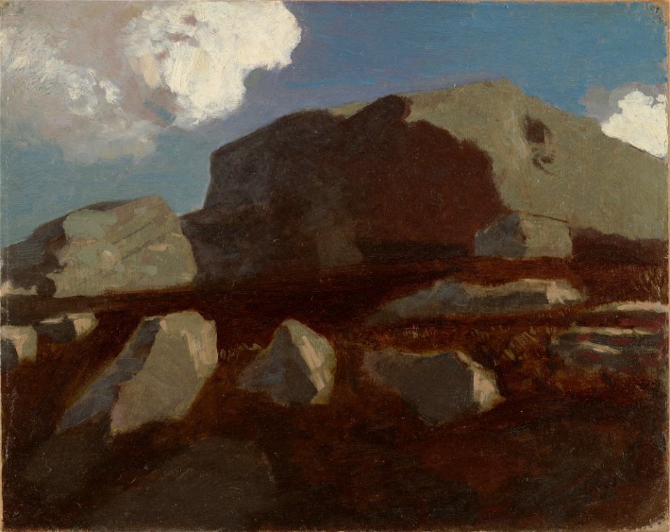 Redon - Landscape with Rocks, near Royan c. 1875