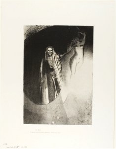 Redon - Death It is I who make you serious; let us embrace each other, plate 20 of 24, 1920.1784