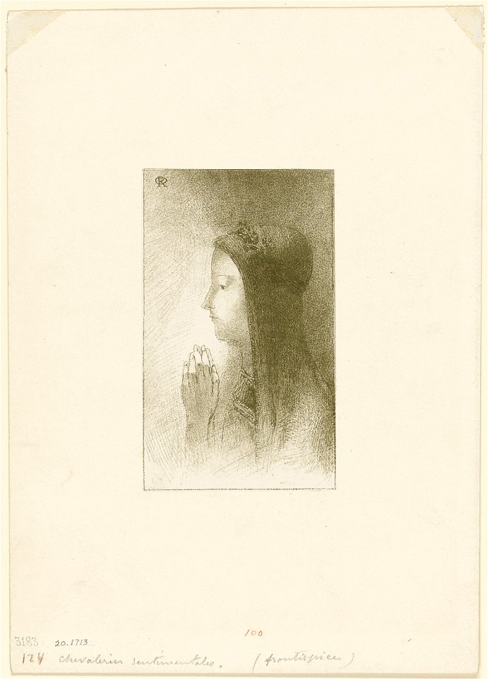 Redon - Frontispiece for Chevaleries sentimentales by Ferdinand Hérold, 1920.1713