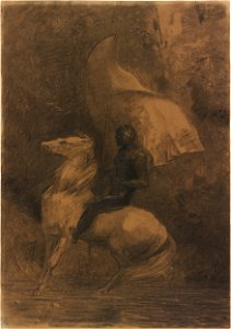 Redon - Cavalier, ca. 1885