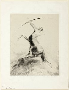 Redon - Centaur Aiming at the Clouds, 1920.1586
