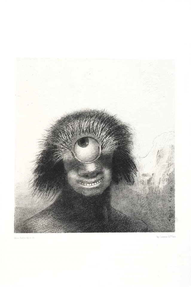 Redon - Le Polype difforme flottait sur les rivages, sorte de cyclope souriant et hideux, 0600818