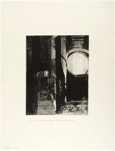 Redon - And On Every Side Are Columns of Basalt,…the Light Falls From the Vaulted Roof, plate 3 of 24, 1920.1744