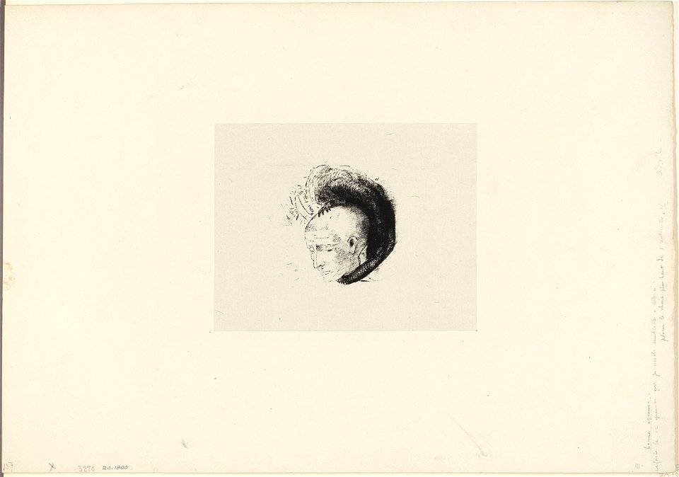Redon - Frontispiece for Le mouvement idéaliste en peinture (The Idealistic Movement in Painting) by André Mellerio, 1920.1800