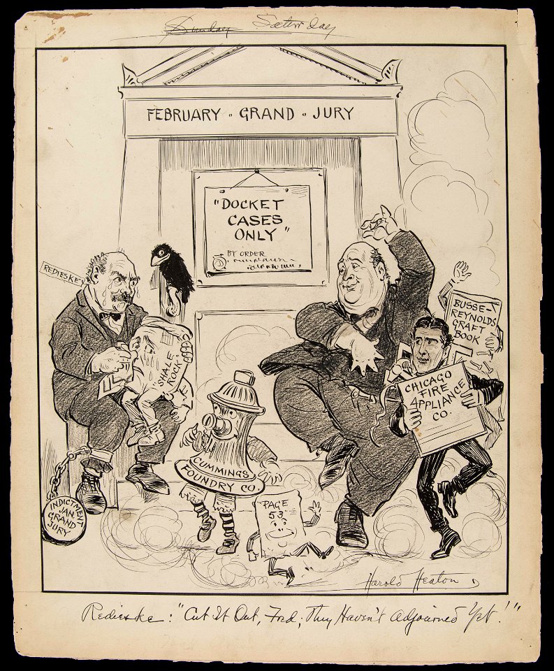 Redieske, 'Cut it Out, Fred, They Haven't Adjourned Yet!' (Busse dancing around Redieske), Feb.... (NBY 5828)