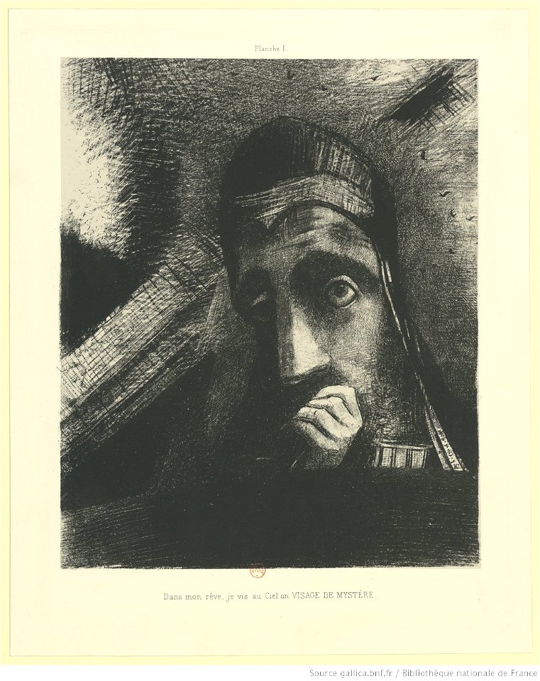 Redon - Dans mon rêve, je vis au ciel un VISAGE DE MYSTERE, btv1b6951008v