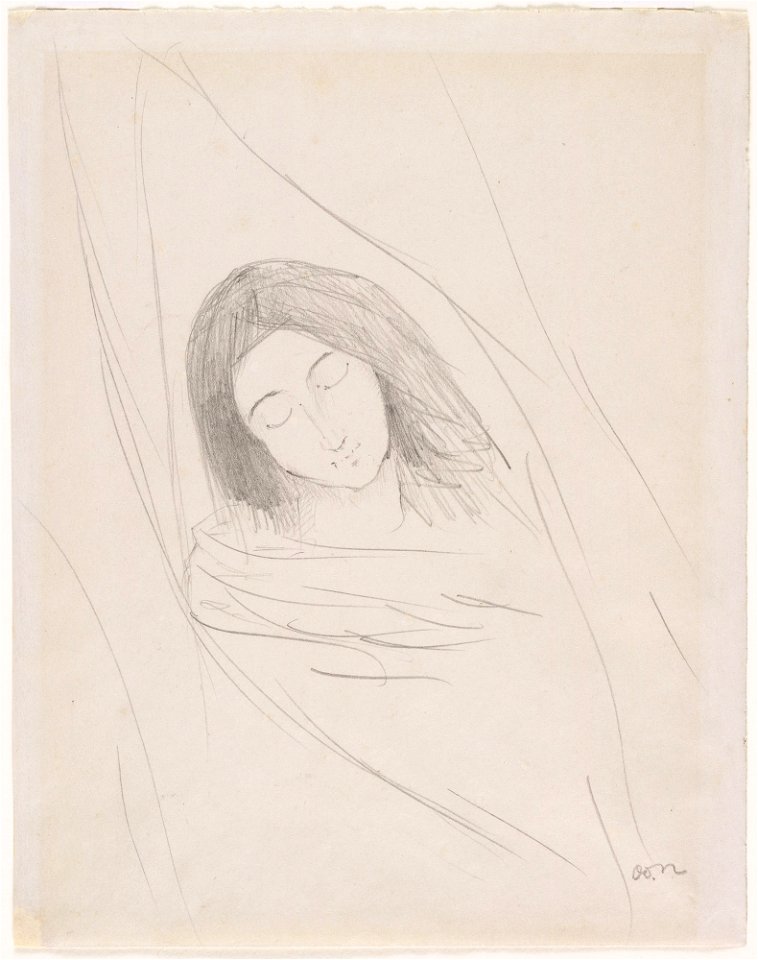 Redon - Head of a Young Girl (after 1900)