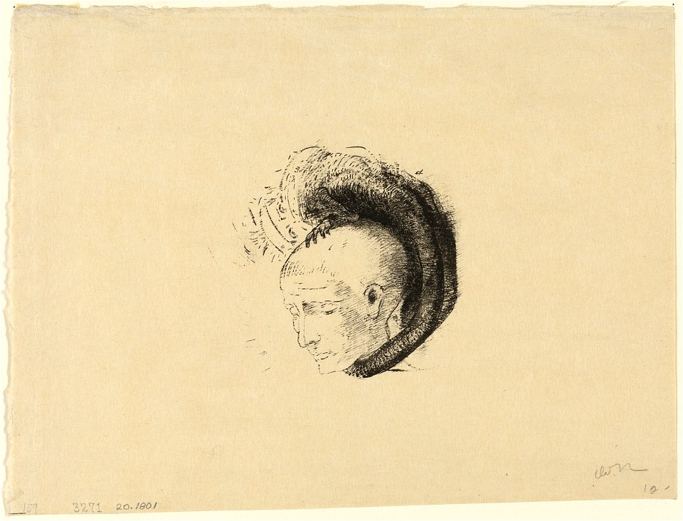 Redon - Frontispiece for Le mouvement idéaliste en peinture (The Idealist Movement in Painting) by André Mellerio, 1920.1801