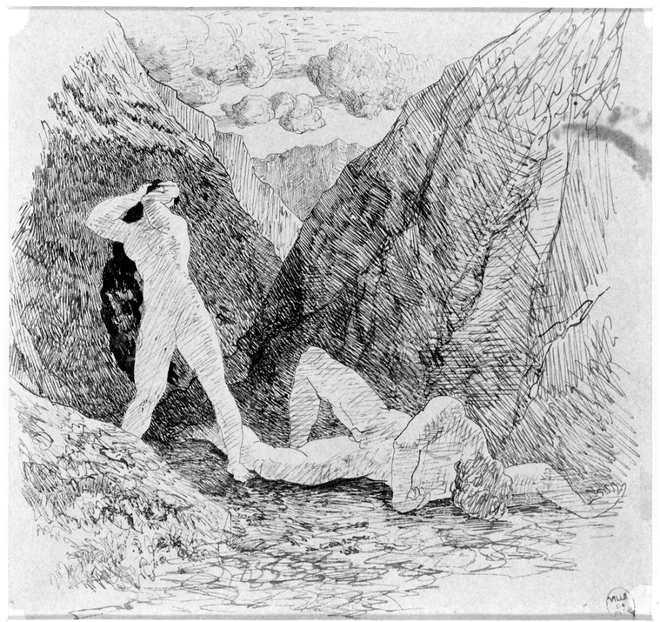 Redon - Eve découvrant le corps d'Abel, Vers 1865