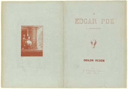 Redon - Portfolio cover, from To Edgar Poe, 1920.1569