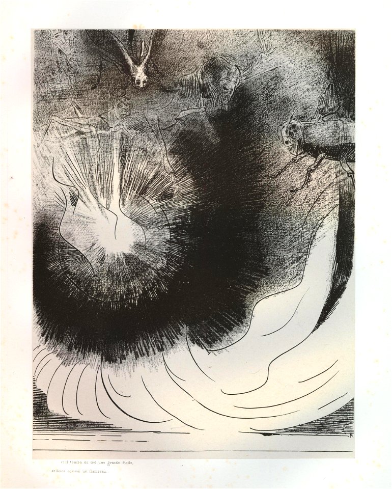 Redon - Et il tombe du ciel une grande étoile, ardente comme un flambeau, 1949,0411.3566