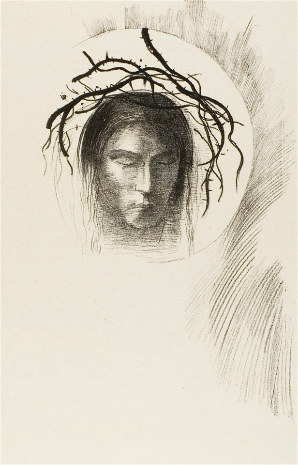 Redon - Day Appears at Last,…and in the Very Disk of the Sun Shines the Face of Jesus Christ, plate 24 of 24, 1920.1797 (cropped)