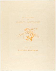 Redon - FrontispieceTitle Plate for the Tentation de St. Antoine, 1920.1736