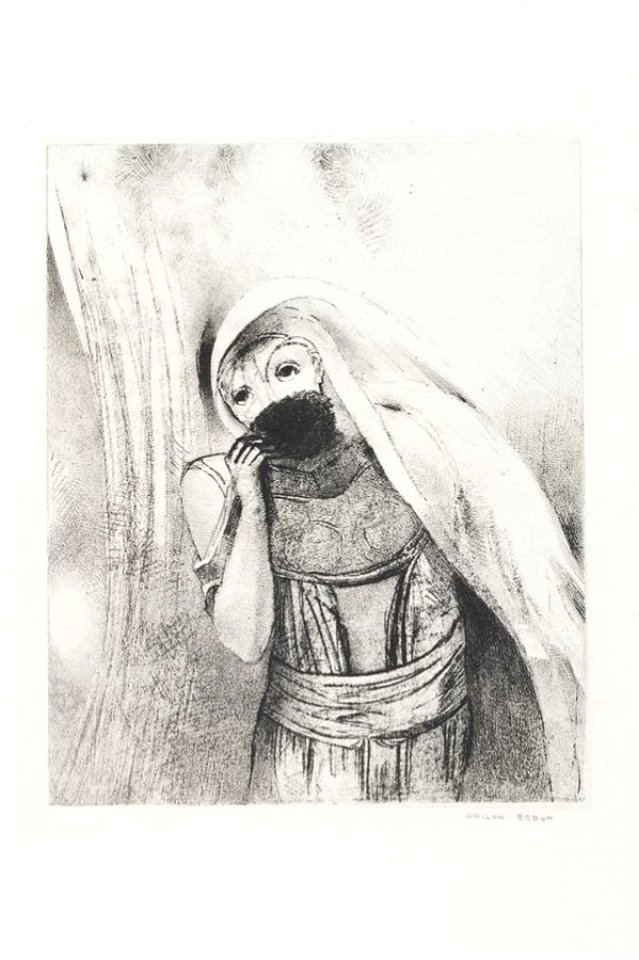 Redon - 'Elle tire de sa poitrine une éponge toute noir, la couvre de baisers', 0485469