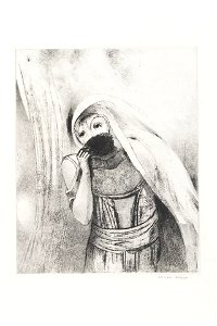 Redon - 'Elle tire de sa poitrine une éponge toute noir, la couvre de baisers', 0485469