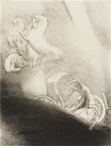 Redon - He Falls Head Foremost Into the Abyss, plate 17 of 24, 1920.1779