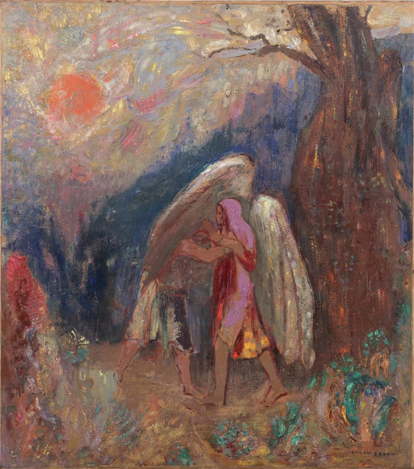 Redon - Jacob and the Angel c. 1907