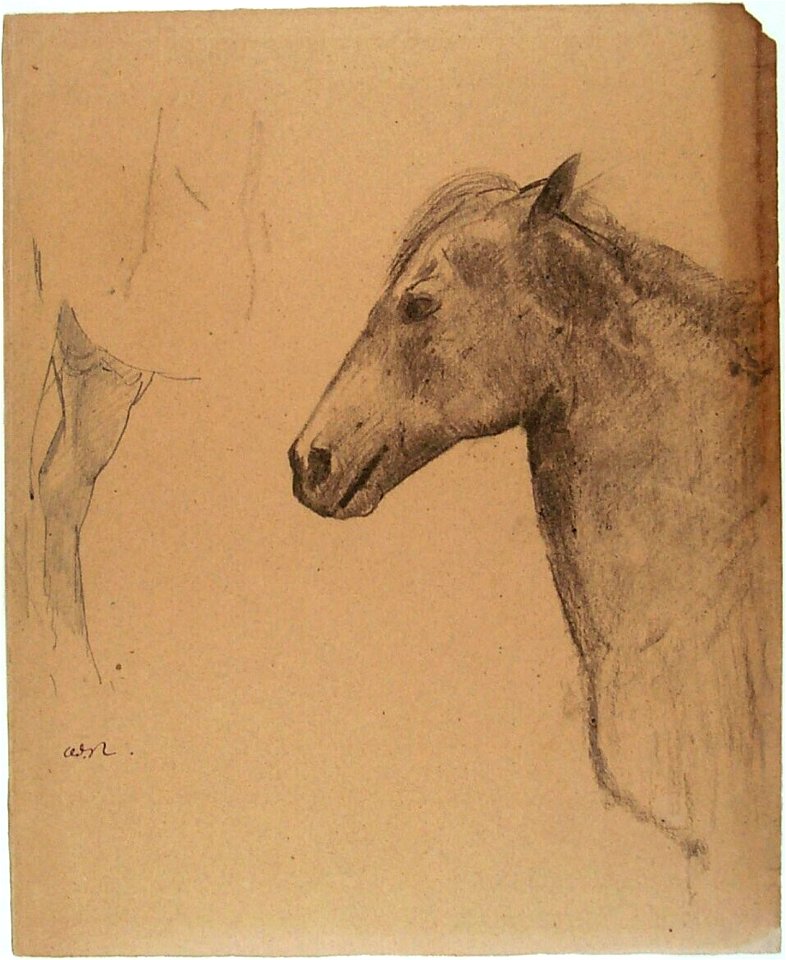 Redon - Sketch of a Horse's Head and Leg, circa 1894