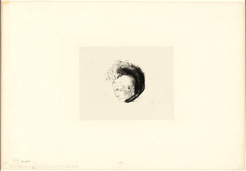 Redon - Frontispiece for Le mouvement idéaliste en peinture (The Idealist Movement in Painting) by André Mellerio, 1920.1802