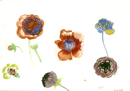 Redon - Huit études de fleurs, Entre 1910 et 1914