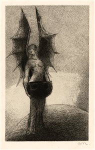 Redon - Frontispiece from Iwan Gilkin’s Tenebres (Darkness), 1920.1706