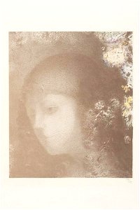 Redon - Children's head with flowers, 0600806