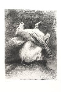 Redon - L'Aile impuissante n'eleva point la bete en ces noirs espaces, 0600821