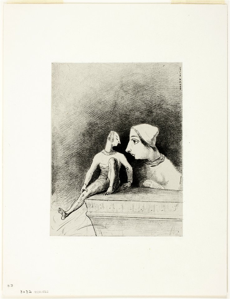 Redon - Felineness, plate seven from In Dreams, 1920.1562