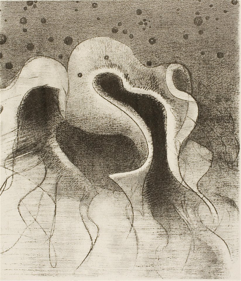 Redon - The Beasts of the Sea, Round Like Leather Bottles, plate 22 of 24, 1920.1792