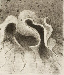 Redon - The Beasts of the Sea, Round Like Leather Bottles, plate 22 of 24, 1920.1792