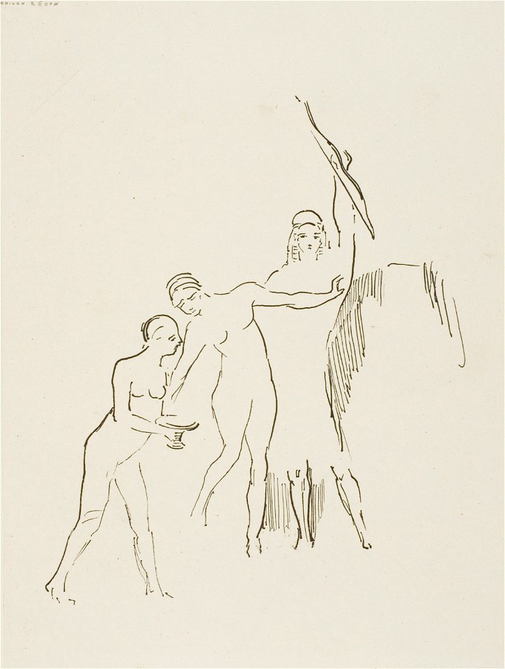 Redon - Immediately Three Goddesses Arise, plate 11 of 24, 1920.1763
