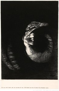 Redon - Tentation de Saint-Antoine. Texte de Gustave Flaubert. Pl. VI, btv1b10050219d