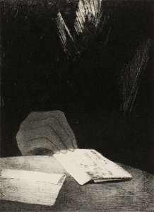 Redon - It Was a Hand, Seemingly as Much of Flesh and Blood as My Own, plate 4 of 6, 1920.1809