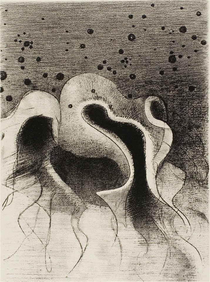 Redon - The Beasts of the Sea, Round Like Leather Bottles, plate 22 of 24, 1920.1790