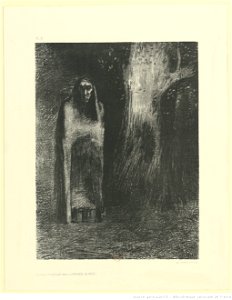 Redon - L'homme fut solitaire dans un PAYSAGE DE NUIT, btv1b6951019n