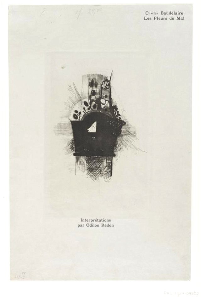 Redon - Frontispice-couverture van Les Fleurs du Mal, 0511649