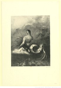 Redon - La sirène sortit des flots, vêtue de dards, btv1b6951001z