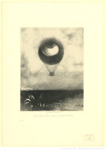 Redon - L'oeil, comme un ballon se dirige vers l'INFINI, btv1b69509915