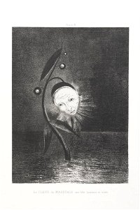 Redon - La Fleur du marécage, une tête humaine et triste, 0600808