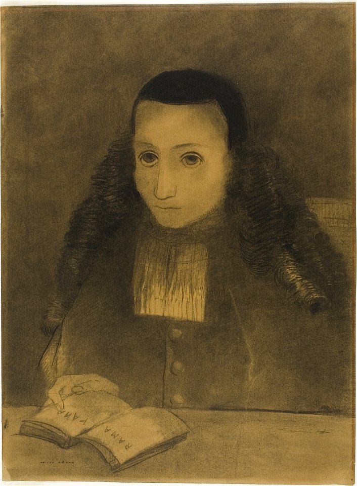 Redon - The Little Abbot Reading the Ramayana, 1883