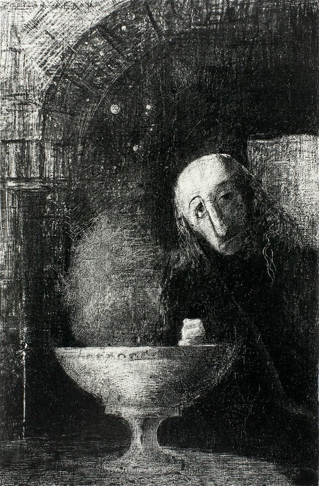 Redon - The Infinite Search, from Night, 1920.1605