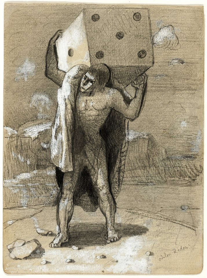 Redon - The Die, also called the Weight of Passions, 1878-82