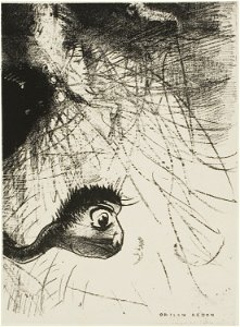 Redon - Saint Anthony Somewhere there must be primordial shapes whose bodies are only images, plate 4 of 6, 1920.1653