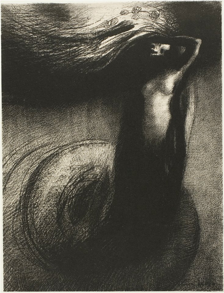 Redon - Death My irony surpasses all others!, plate 3 of 6, 1920.1650