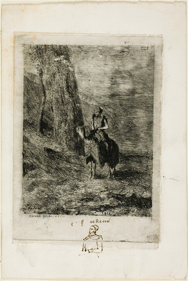 Redon - Horseman Waiting, 1920.1519
