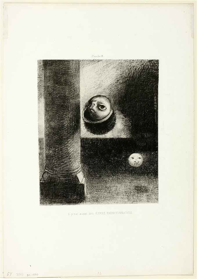 Redon - There Were Also Embryonic Beings, plate 4 of 6, 1920.1590