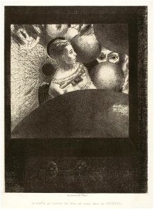 Redon - In the Spheres (The Breath Which Leads Living Creatures is also in the Spheres), plate five from To Edgar Poe, 1920.1574