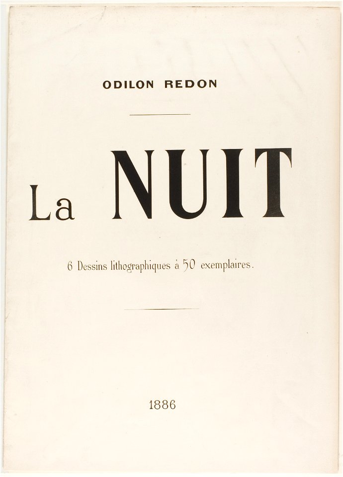 Redon - Cover for La Nuit, 1920.1599a