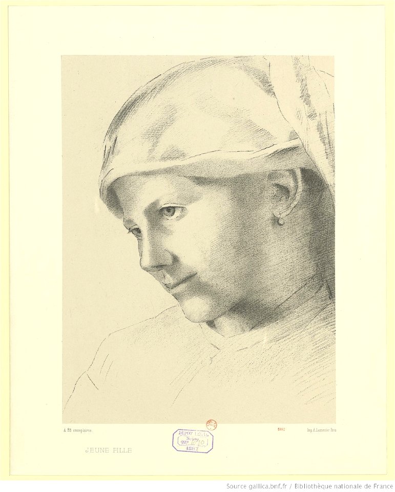 Redon - Jeune fille, btv1b6951032h